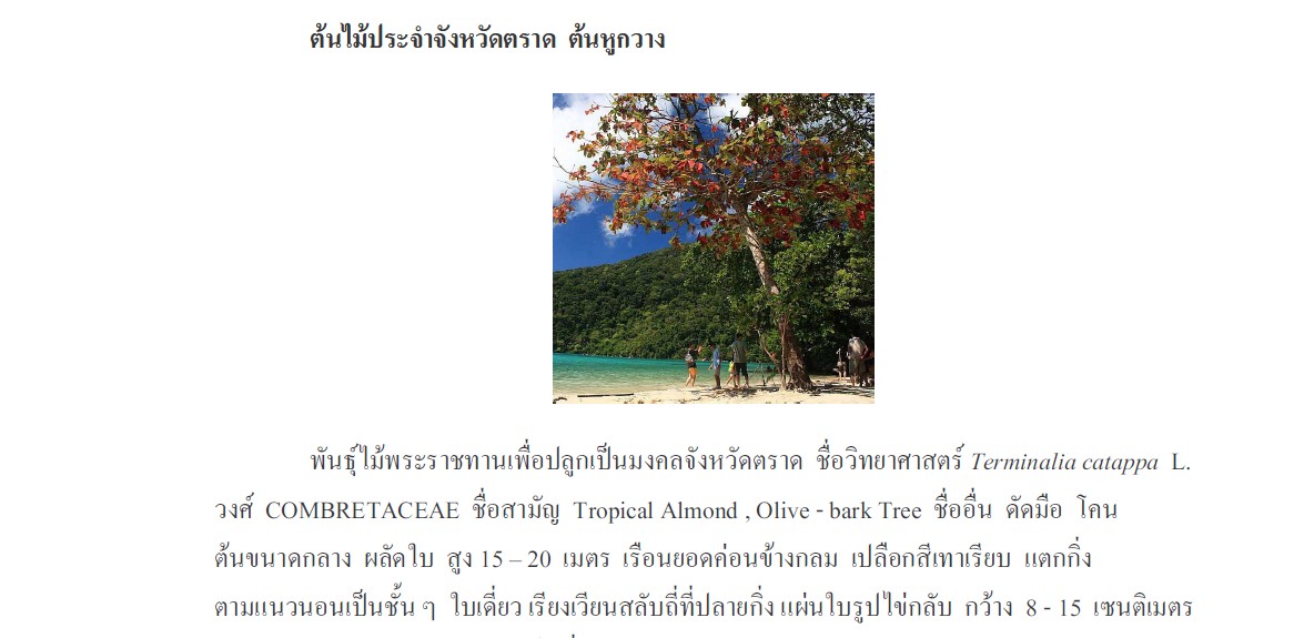 บทความประวัติจังหวัดตราด