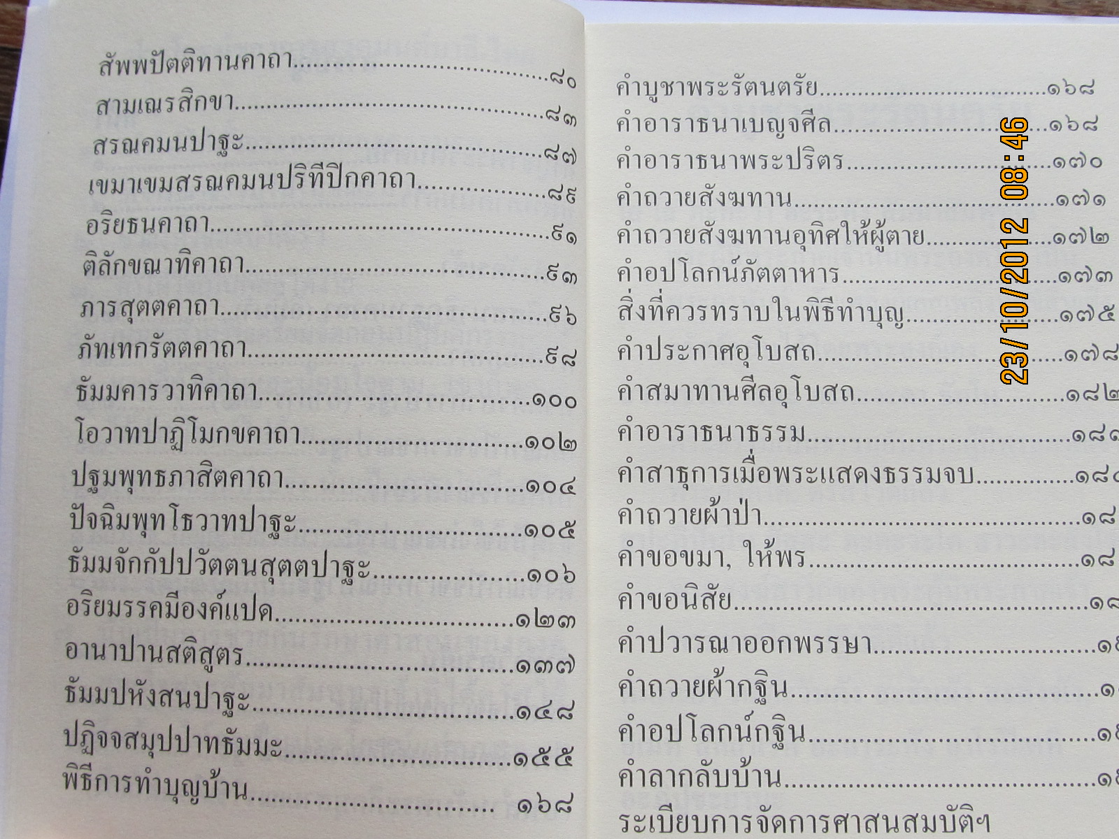 คู่มือทำวัตร-สวดมนต์แปล